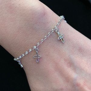 Silver Bracelet with Crosses
